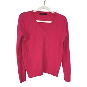 ***SOLD*** Quince Cashmere Long Sleeve Sweater Pinkish Salmon V Kneck Size XS-S